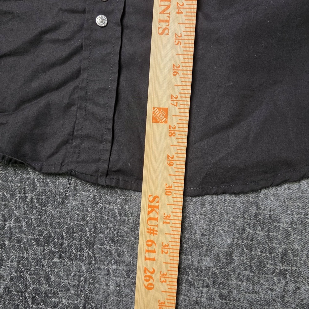 Versace Medusa Head Embroidered Snap Shirt Mens 2XL XXL Black Hip Hop Grunge Emo - Picture 5 of 12
